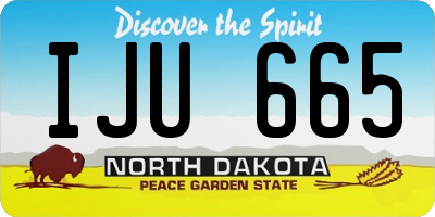 ND license plate IJU665
