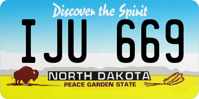 ND license plate IJU669