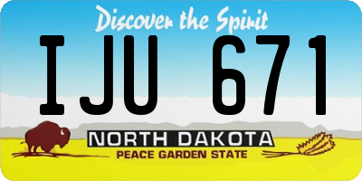 ND license plate IJU671