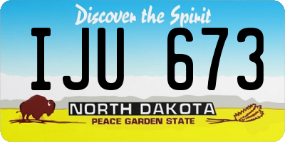 ND license plate IJU673