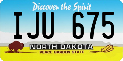 ND license plate IJU675