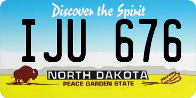 ND license plate IJU676