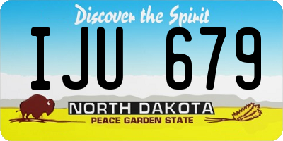ND license plate IJU679
