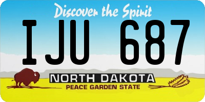 ND license plate IJU687