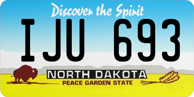 ND license plate IJU693