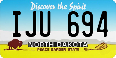 ND license plate IJU694
