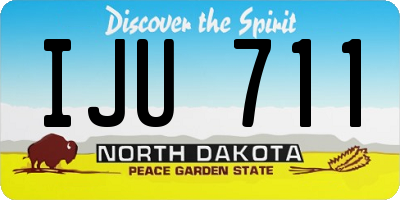ND license plate IJU711