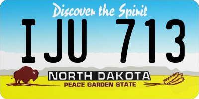 ND license plate IJU713