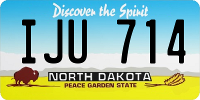 ND license plate IJU714