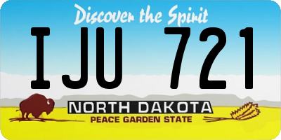 ND license plate IJU721