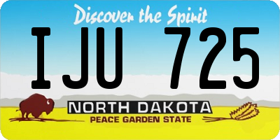 ND license plate IJU725