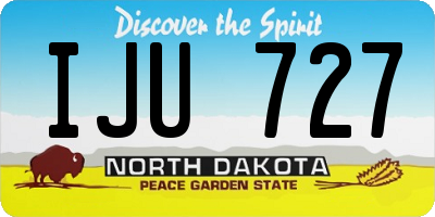 ND license plate IJU727
