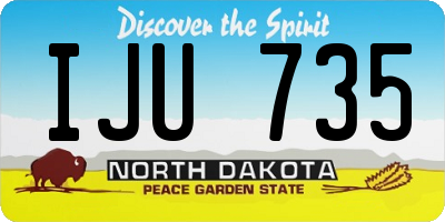 ND license plate IJU735