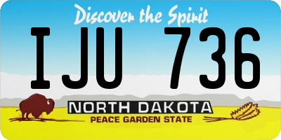 ND license plate IJU736
