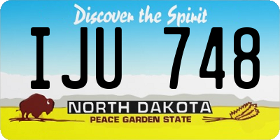 ND license plate IJU748