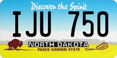ND license plate IJU750