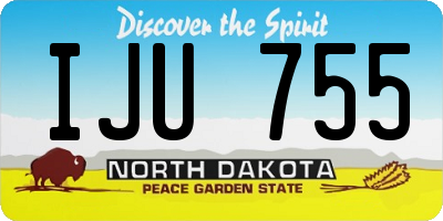 ND license plate IJU755