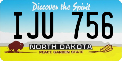 ND license plate IJU756