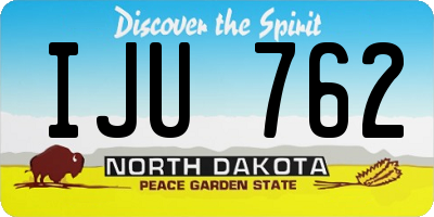 ND license plate IJU762
