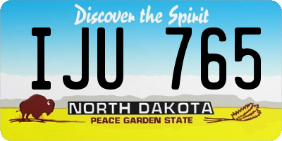 ND license plate IJU765