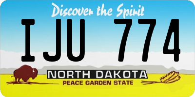 ND license plate IJU774