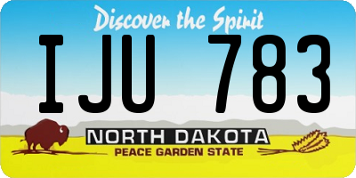 ND license plate IJU783