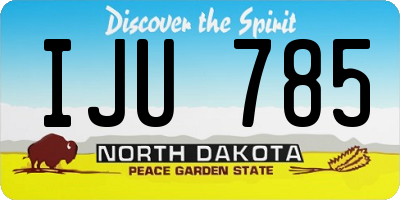 ND license plate IJU785