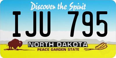 ND license plate IJU795