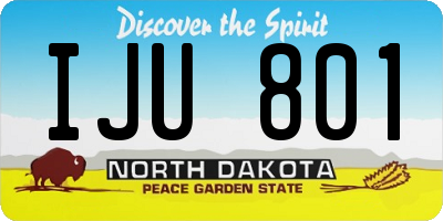 ND license plate IJU801