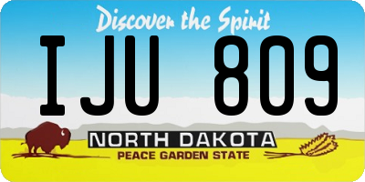 ND license plate IJU809