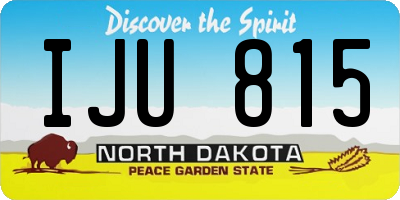 ND license plate IJU815