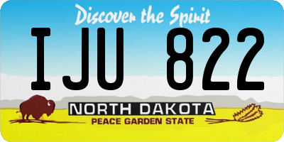 ND license plate IJU822