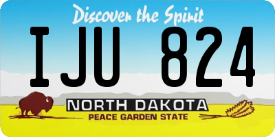 ND license plate IJU824