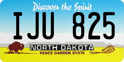 ND license plate IJU825