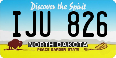 ND license plate IJU826