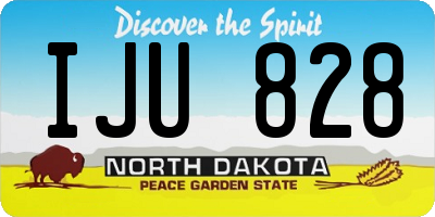 ND license plate IJU828