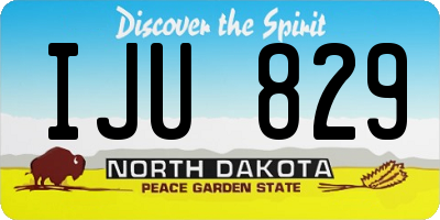 ND license plate IJU829