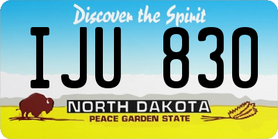 ND license plate IJU830