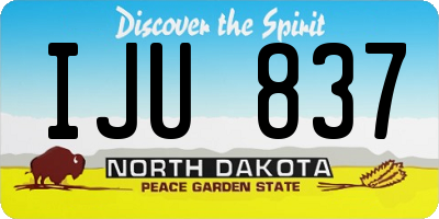 ND license plate IJU837