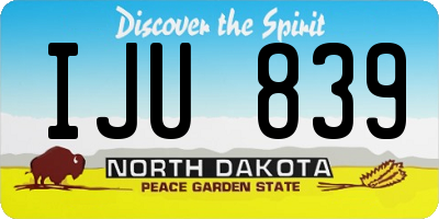 ND license plate IJU839