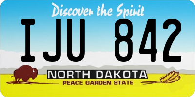 ND license plate IJU842