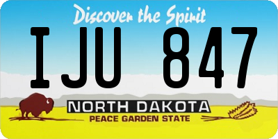 ND license plate IJU847