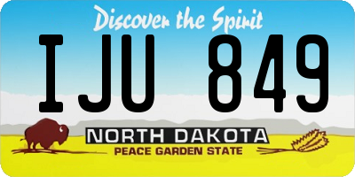 ND license plate IJU849