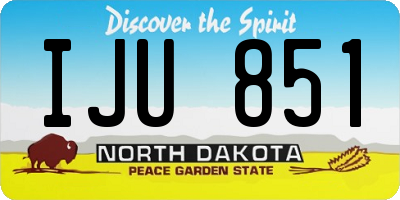 ND license plate IJU851