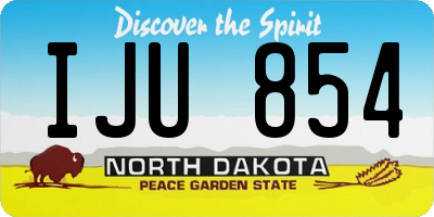 ND license plate IJU854