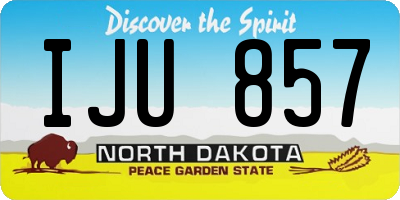 ND license plate IJU857