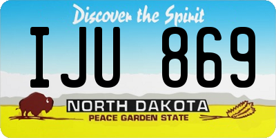 ND license plate IJU869