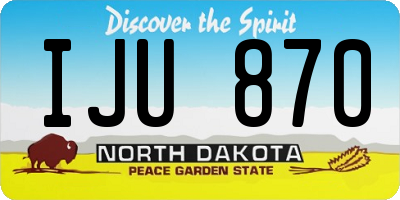 ND license plate IJU870
