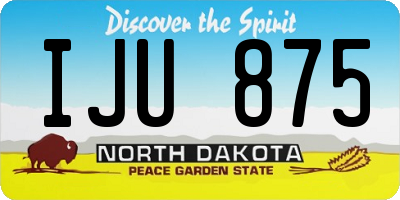 ND license plate IJU875