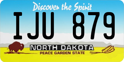ND license plate IJU879